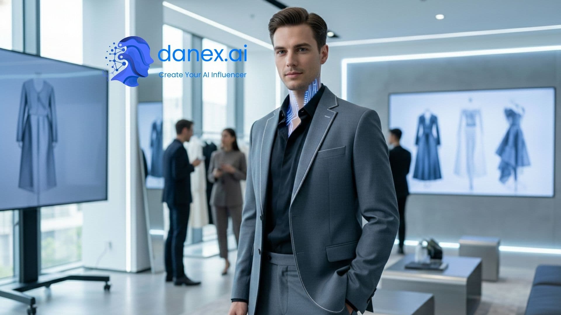 AI fashion model generator workflow — design upload, AI model generation, and campaign selection on Danex.ai