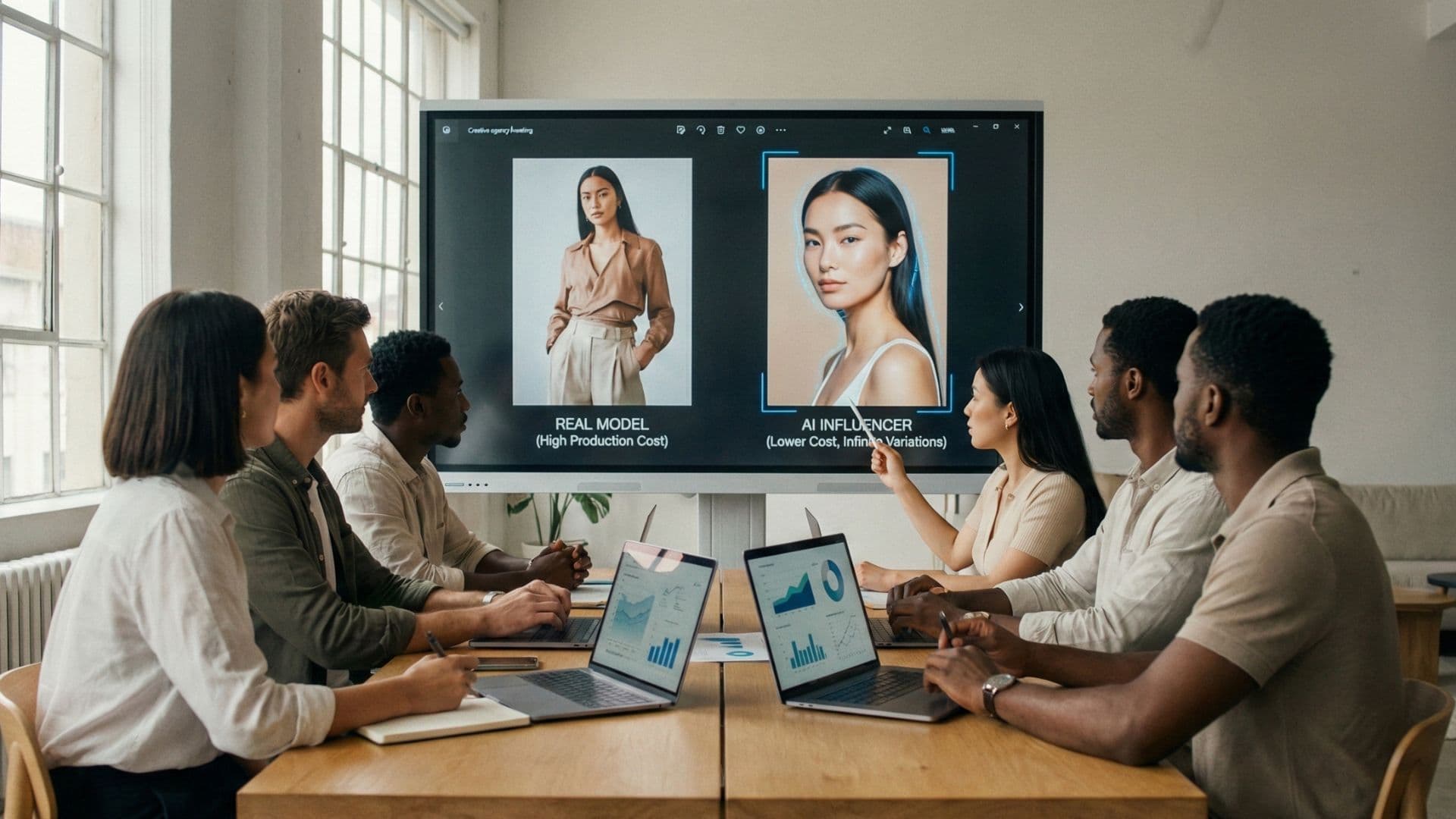Cost of virtual influencer vs real model — agency production cost comparison