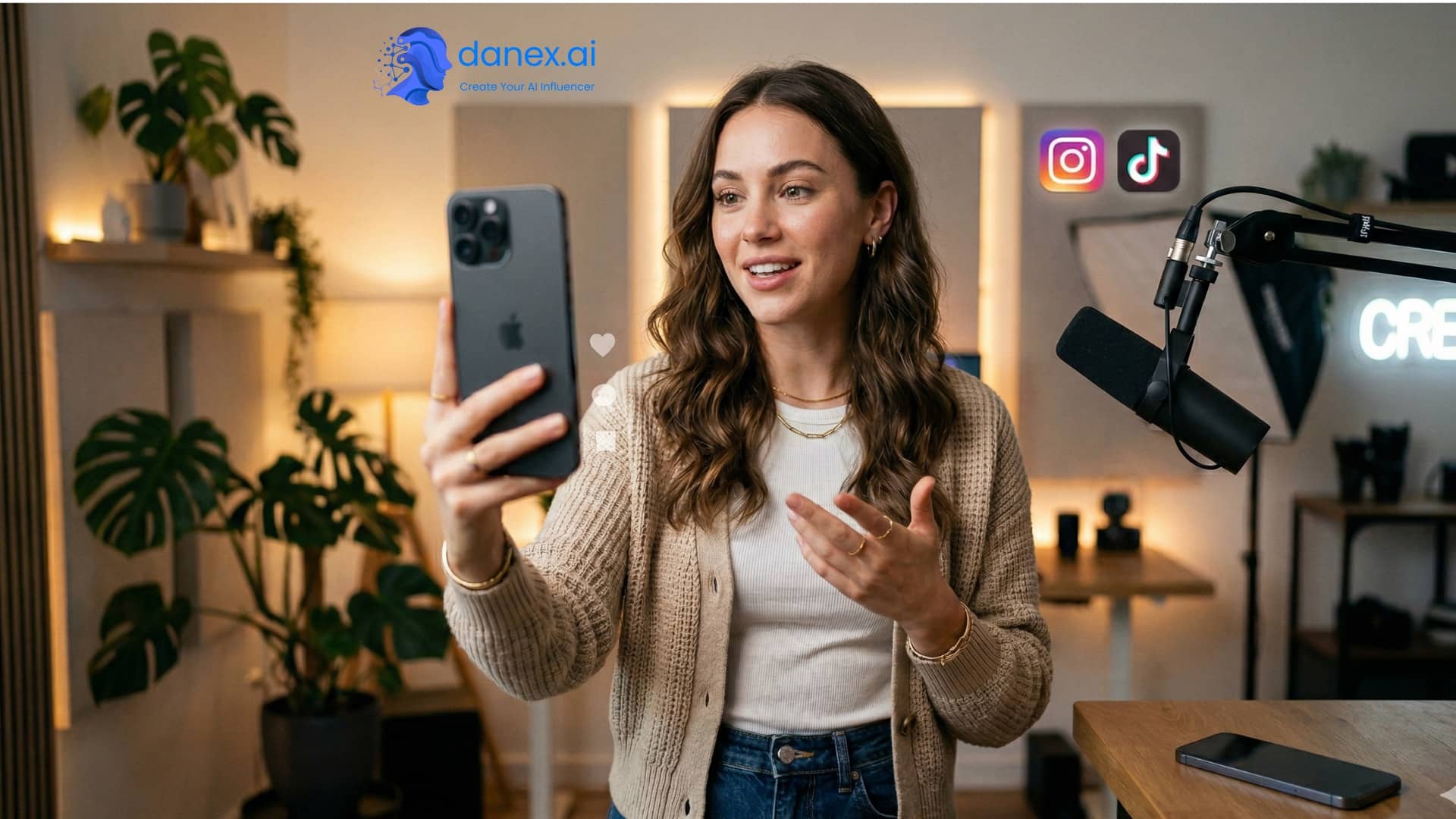 Viral Trend Studio Viral trend studio with AI influencer