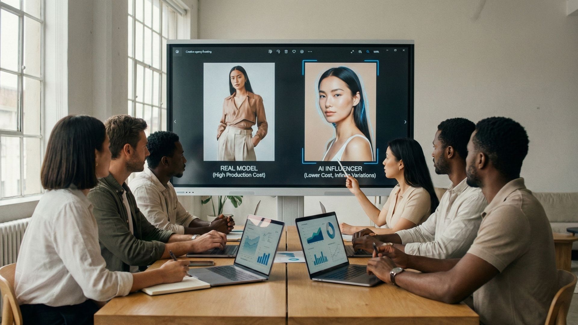 Cost of virtual influencer vs real model — agency production cost comparison